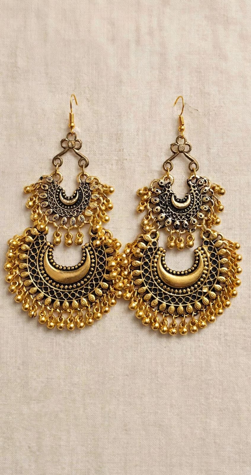 Golden Mettalic Hoop Hangings