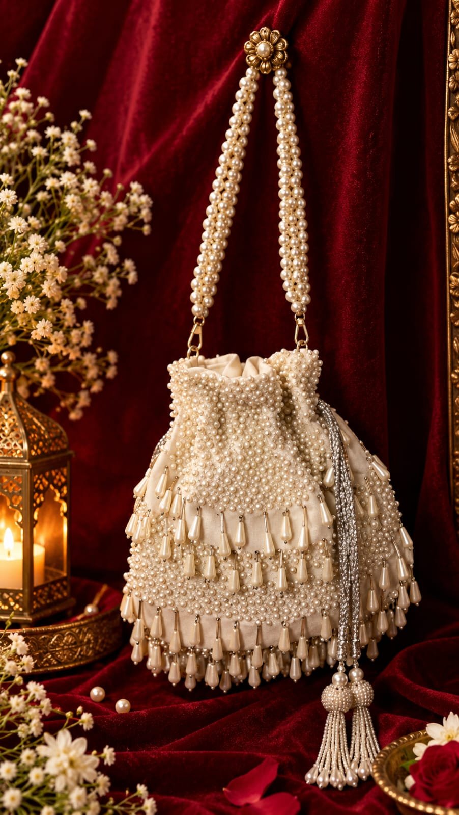 DewDrop Pearl Potli