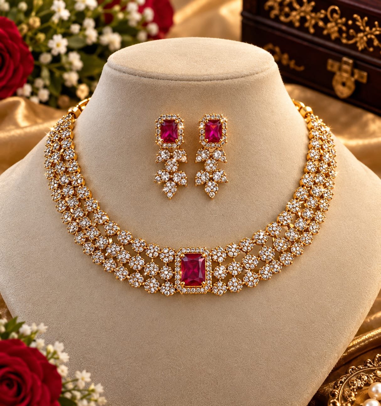 3 layered multicolored changeble necklace