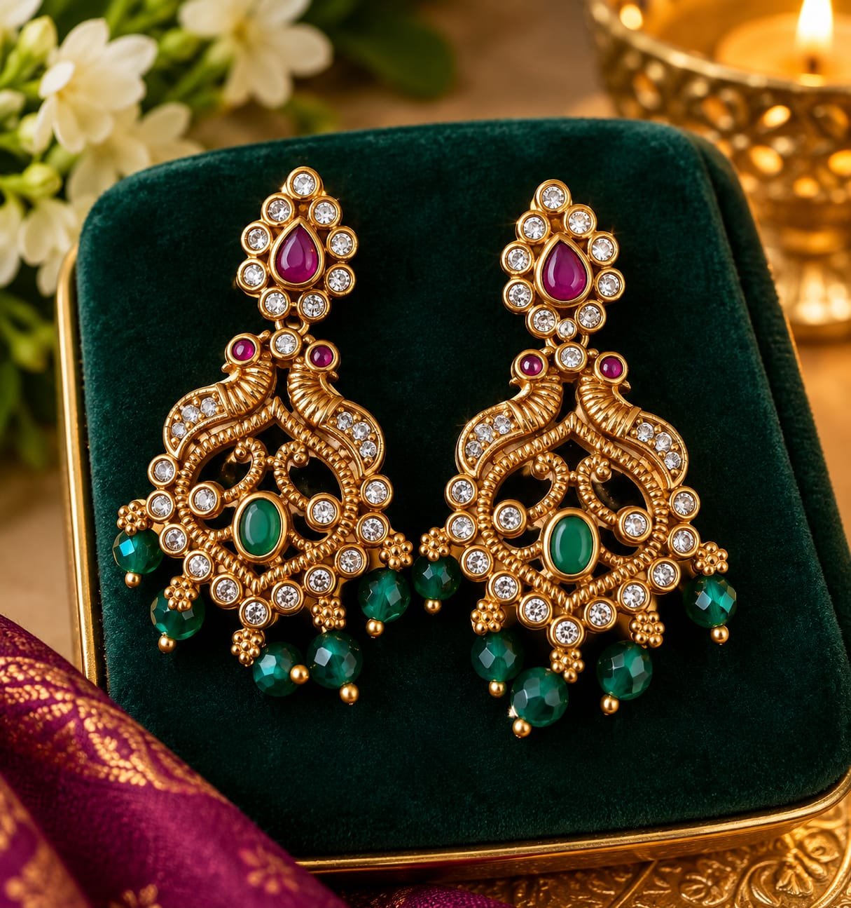 One Gram Gold Earrings