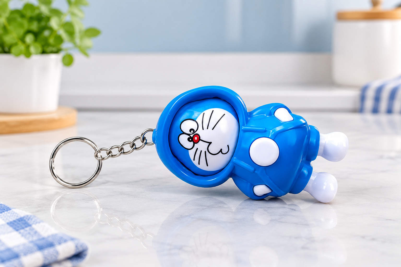 Doremon Face Changing Keychain